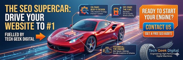 Tech Geek Digital SEO Car Metaphor